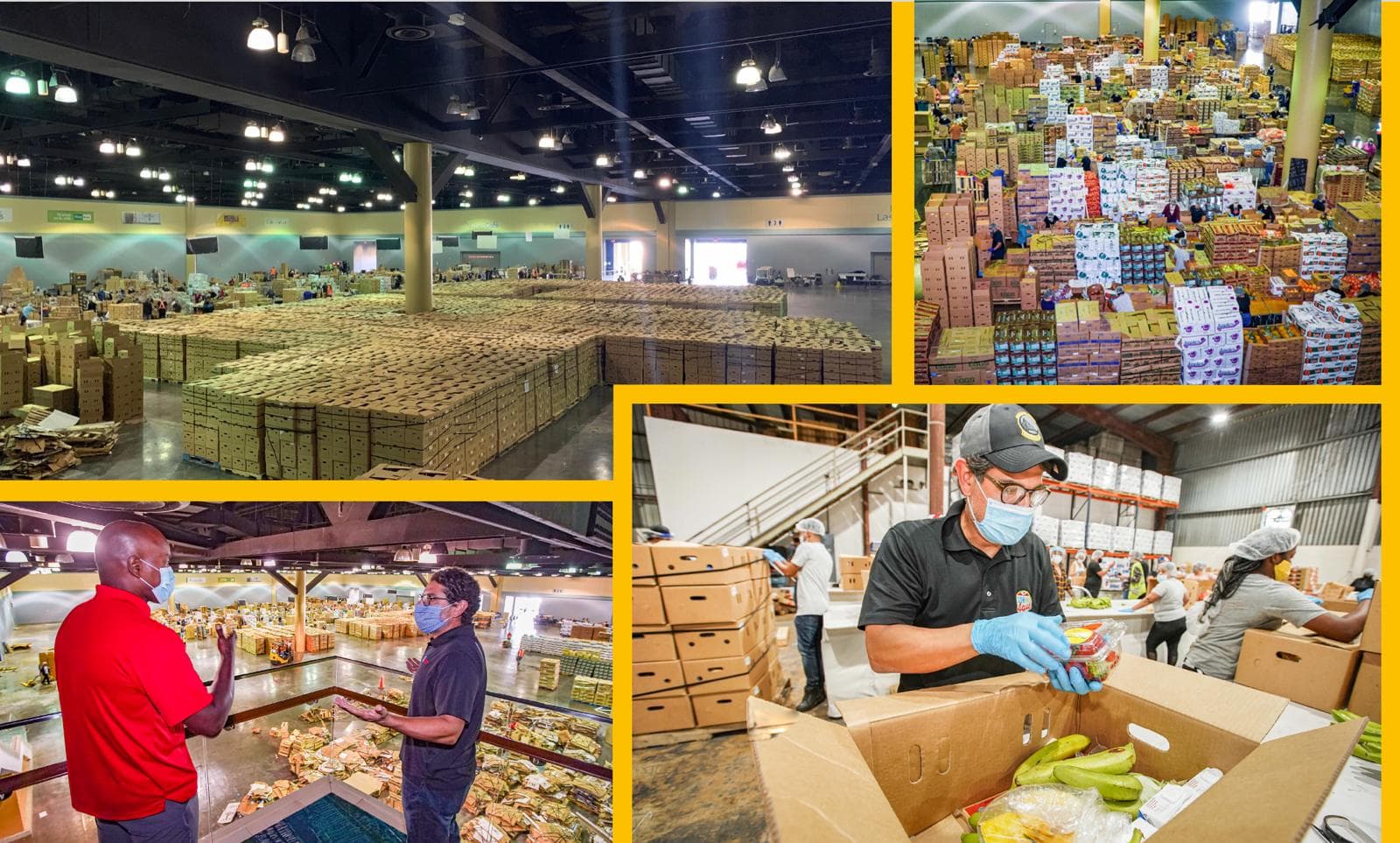 Warehouse operations collage