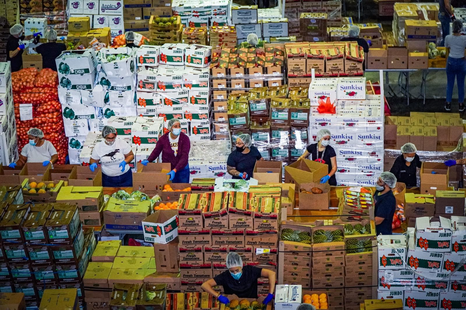 Aerial view of the F2F packing operation
